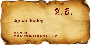Ugron Bódog névjegykártya